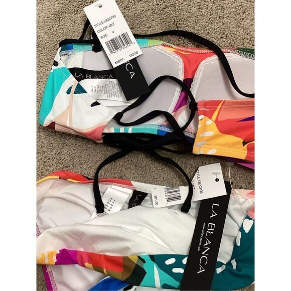 New. La Blanca multicolored bikini set. Small. Retails $144 - Picture 8 of 8